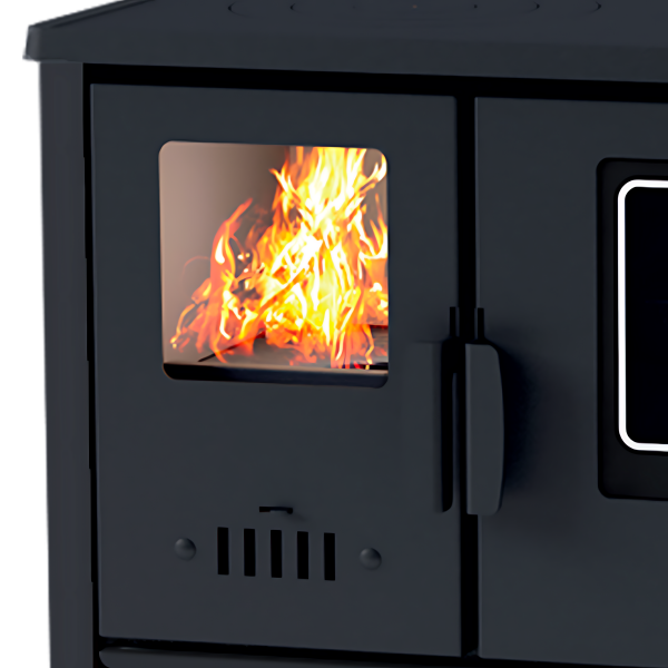 Cuisinière à bois BELLEZA Comera Luxe 7 kW Gris – Image 4