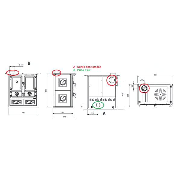 Cuisinière à bois LA NORDICA Rosetta Sinistra 5.0 Ceramica 7.9kW – Image 5