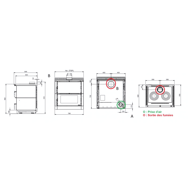 Cuisinière à bois LA NORDICA Verona XXL Petra 7kW – Image 4