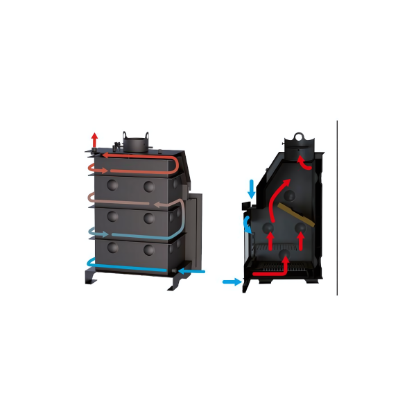 Insert à bois chauffage central BRONPI HydroBronpi 80E 27kW – Image 5