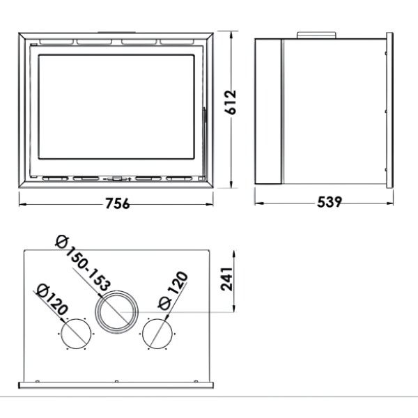 Insert à bois ventilé canalisable PANADERO CB 10kW – Image 4