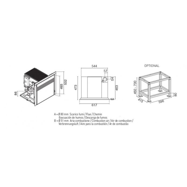 Insert à granules ventilé EVA CALOR Cerino 6.5kW – Image 6