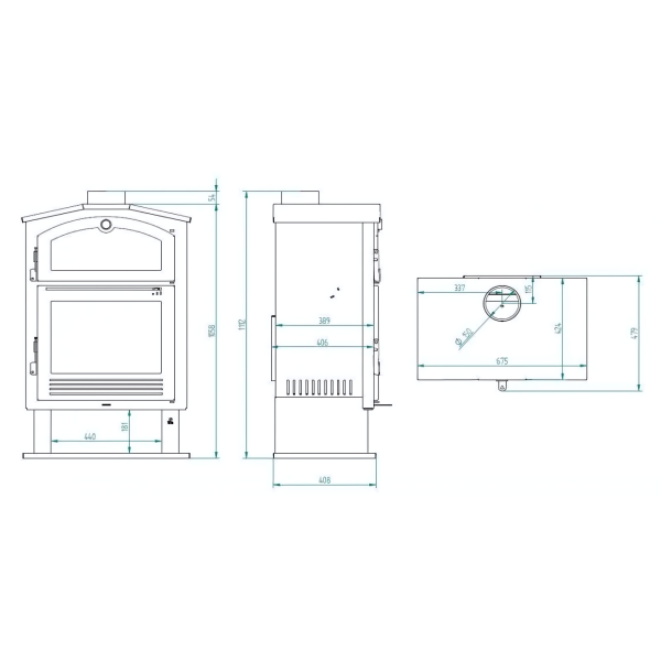 Poêle à bois avec four FIREMATIC Jersey 9.5kW – Image 5