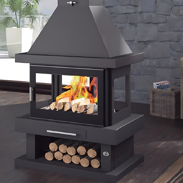 Poêle à bois cheminée 4 faces FIREMATIC Kingston 10.4kW