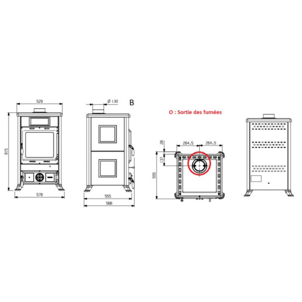 Poêle à bois en pierre naturelle LA NORDICA Rossella R1 BII 8.8kW – Image 6