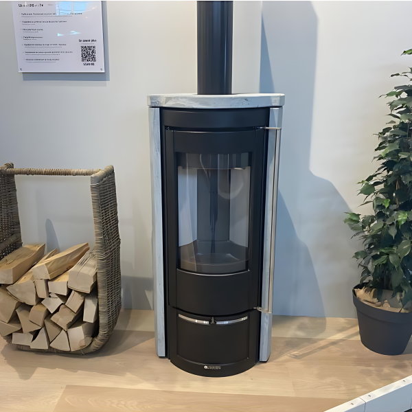 Poêle à bois en pierre raccordable LA NORDICA Liu Pietra 7.5kW – Image 4