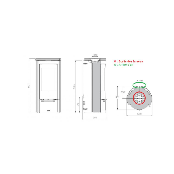 Poêle à bois en pierre raccordable LA NORDICA Liu Pietra 7.5kW – Image 5