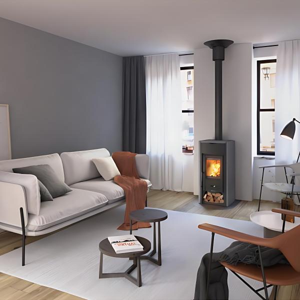 Poêle à bois raccordable en pierre LA NORDICA Asia BII 6kW – Image 7