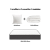 Matelas 90x190cm + couette 140x200cm + oreillers 60x60cm – Image 3
