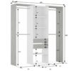 Aménagement Dressing Blanc/béton Clair - Kiyin - L 179 X L 50 X H 202 Cm – Image 5