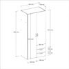 Armoire DAILY2 avec 2 portes 2 tiroirs imitation Chêne sonoma et blanc – Image 8