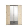 Armoire avec penderie et tiroirs ARTY imitation chêne et gris – Image 3