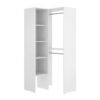 Armoire Dressing D'angle En Panneaux De Particules Mélaminés Coloris Blanc – Image 2