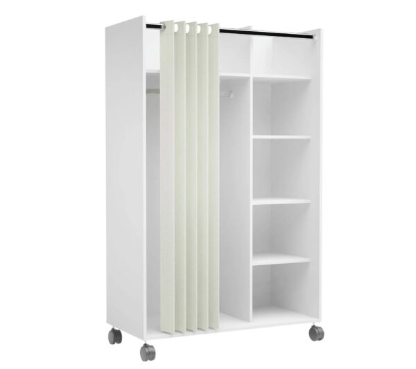 Kit dressing avec rideau L.100 cm MOVE blanc – Image 6
