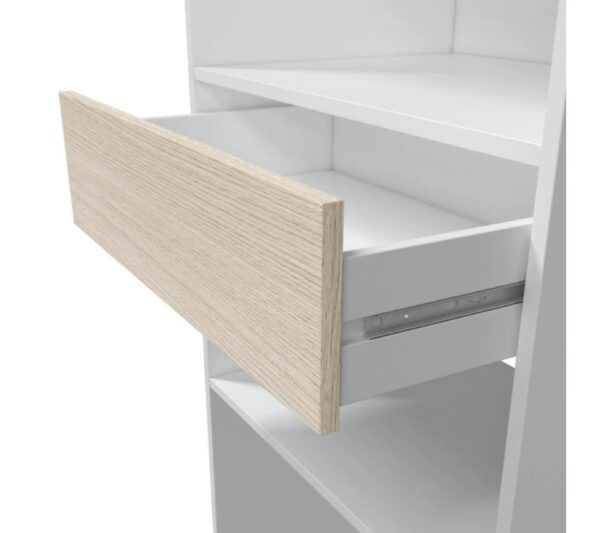 Aménagement Dressing Réversible Blanc/chêne - Daji - L 158 X L 40 X H 187 Cm – Image 3