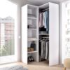 Armoire Dressing D'angle En Panneaux De Particules Mélaminés Coloris Blanc