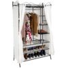 Armoire Penderie Vestiaire En Métal Avec Rideau 112x207x57cm – Image 2