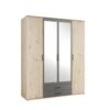 Armoire avec penderie et tiroirs ARTY imitation chêne et gris – Image 5