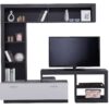 Meuble TV GLEN Blanc et imitation bois noir – Image 6