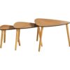 Table basse gigogne MOLLY Noir et imitation chêne – Image 2