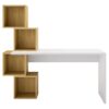 Bureau 4 étagères CUBIK imitation chêne blanc – Image 2