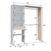 Aménagement Dressing Réversible Blanc/chêne - Daji - L 158 X L 40 X H 187 Cm – Image 4