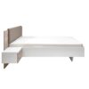 Lit 160x200 cm avec chevets suspendus GRAVITA imitation chêne et blanc – Image 3