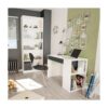 Bureau avec étagère MASTER blanc et gris