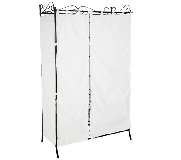 Armoire Penderie Vestiaire En Métal Avec Rideau 112x207x57cm – Image 3