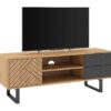Meuble TV 140cm VANIA imitation chêne – Image 3