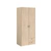 Armoire DAILY2 avec 2 portes 2 tiroirs imitation Chêne sonoma et blanc – Image 2