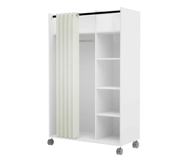 Kit dressing avec rideau L.100 cm MOVE blanc – Image 7