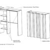 Armoire dressing extensible avec rideau MOKA imitation chêne foncé wengé – Image 6