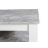 Ensemble table à manger et 2 bancs design PASTA Blanc et imitation béton – Image 3