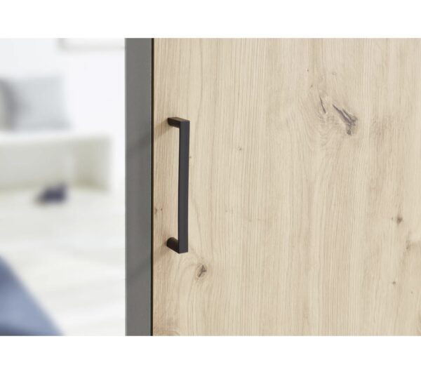 Armoire avec penderie et tiroirs ARTY imitation chêne et gris – Image 4