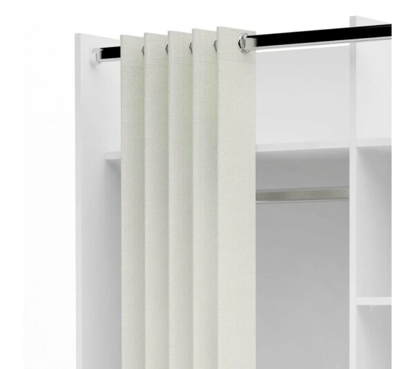 Kit dressing avec rideau L.100 cm MOVE blanc – Image 4
