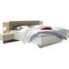Lit 160x200 cm avec chevets suspendus GRAVITA imitation chêne et blanc – Image 5