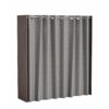 Armoire dressing extensible avec rideau MOKA imitation chêne foncé wengé – Image 5