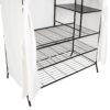 Armoire Penderie Vestiaire En Métal Avec Rideau 112x207x57cm – Image 5