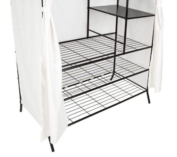Armoire Penderie Vestiaire En Métal Avec Rideau 112x207x57cm – Image 5