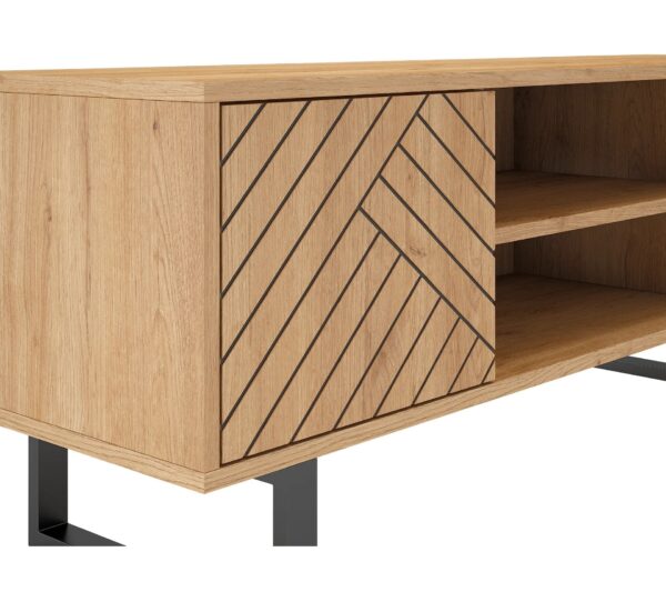 Meuble TV 140cm VANIA imitation chêne – Image 6