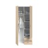Armoire DAILY2 avec 2 portes 2 tiroirs imitation Chêne sonoma et blanc – Image 7