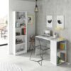 Bureau avec étagère MASTER blanc et gris – Image 4