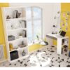 Bureau avec étagère MASTER blanc et gris – Image 3