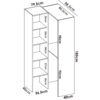 Armoire Dressing D'angle En Panneaux De Particules Mélaminés Coloris Blanc – Image 3